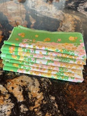 Vintage Vera Neumann Napkins Set of 6 – Floral Butterfly Mid Century Linen